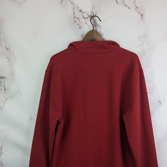 Pendleton Quarter Zip Shirt Mens Large Red Pullover Heavyweight 1/4 - Picture 6 of 12